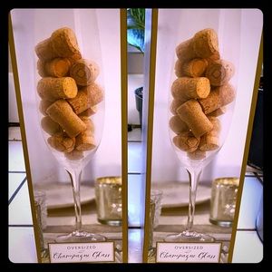 2 Laura Ashley oversized Champagne Glasses.